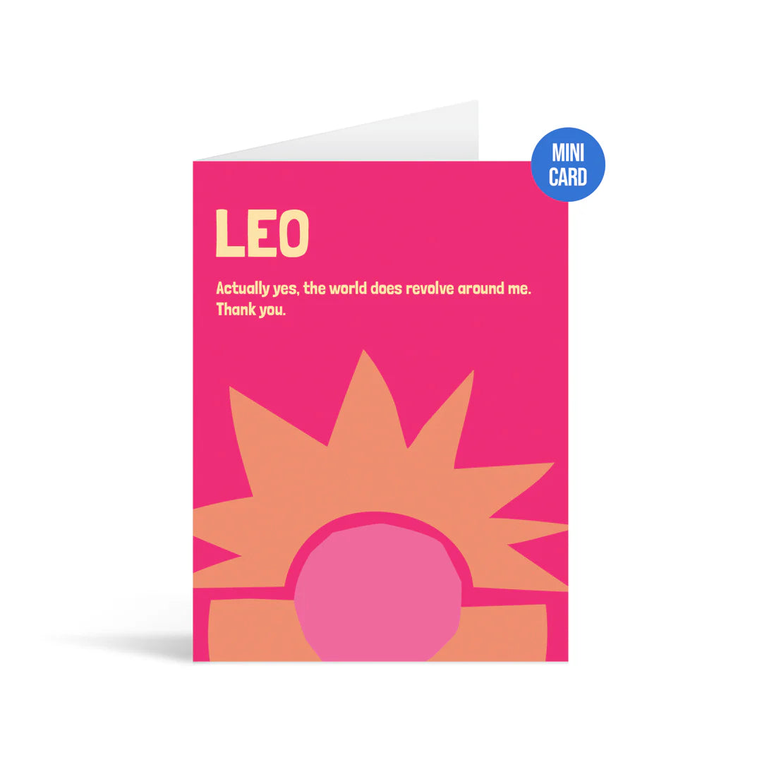 Leo Mini Greetings Card