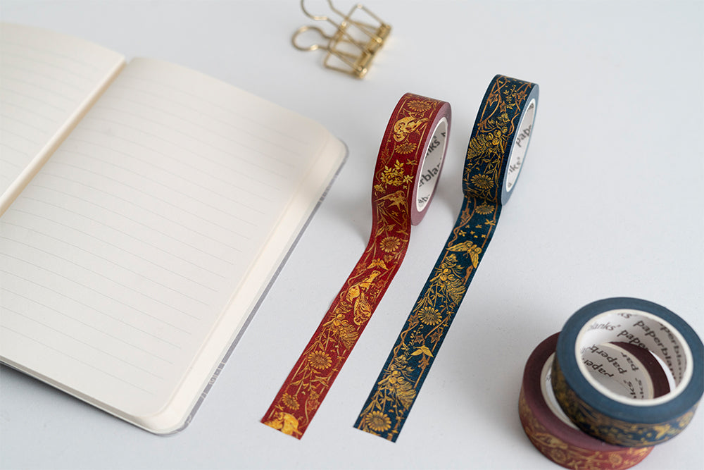 Paperblanks Les Papillons/Les Oiseaux Washi Tape – Pack of 2 – design detail
