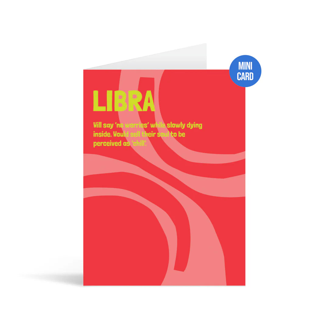 Libra Mini Greetings Card