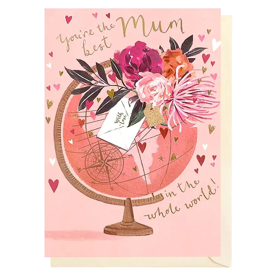 Best Mum In The World Greetings Card