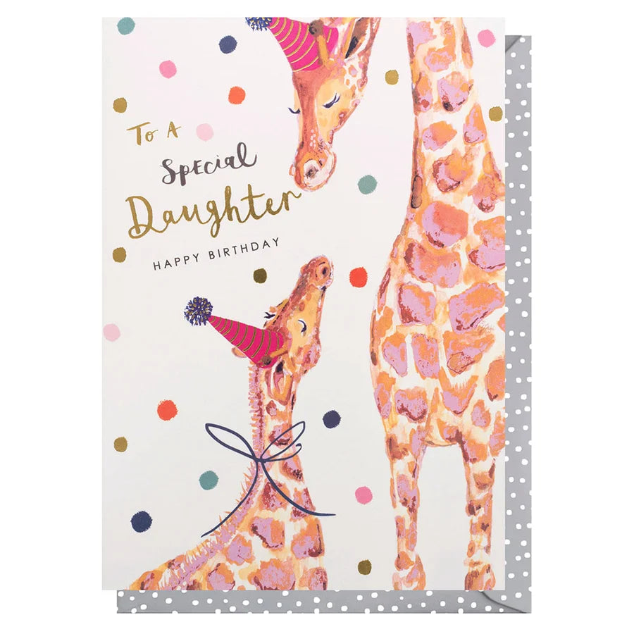 To A Special Daughter Giraffe Greetings Card