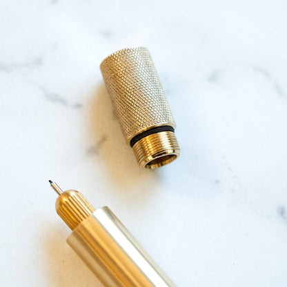 Lumos – Refillable Fineliner Pen | Double Tip Brass