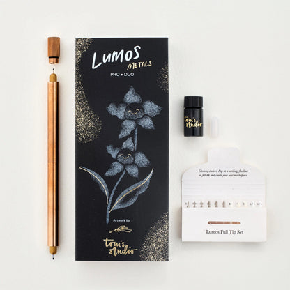 Lumos – Refillable Fineliner Pen | Double Tip Brass