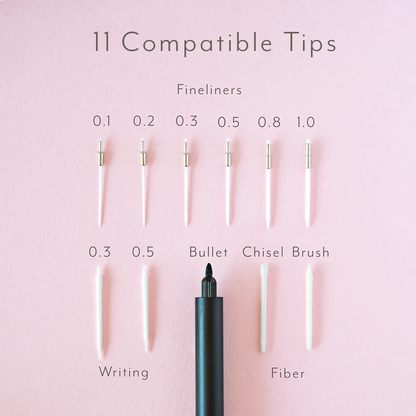 Lumos – Refillable Fineliner Pen | Double Tip Brass