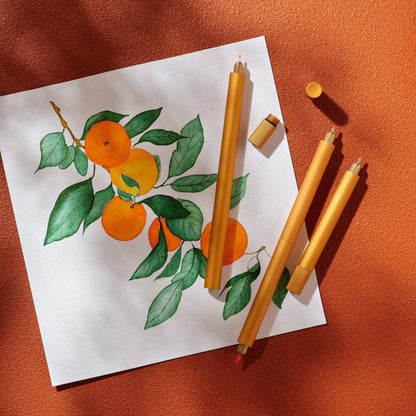 Lumos – Refillable Fineliner Pen | Double Tip Clementine