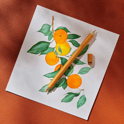 Lumos – Refillable Fineliner Pen | Double Tip Clementine