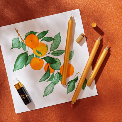 Lumos – Refillable Fineliner Pen | Double Tip Clementine