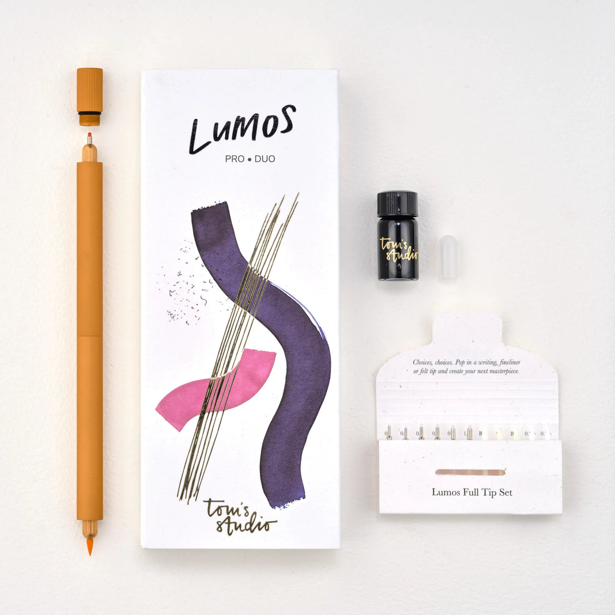 Lumos – Refillable Fineliner Pen | Double Tip Clementine