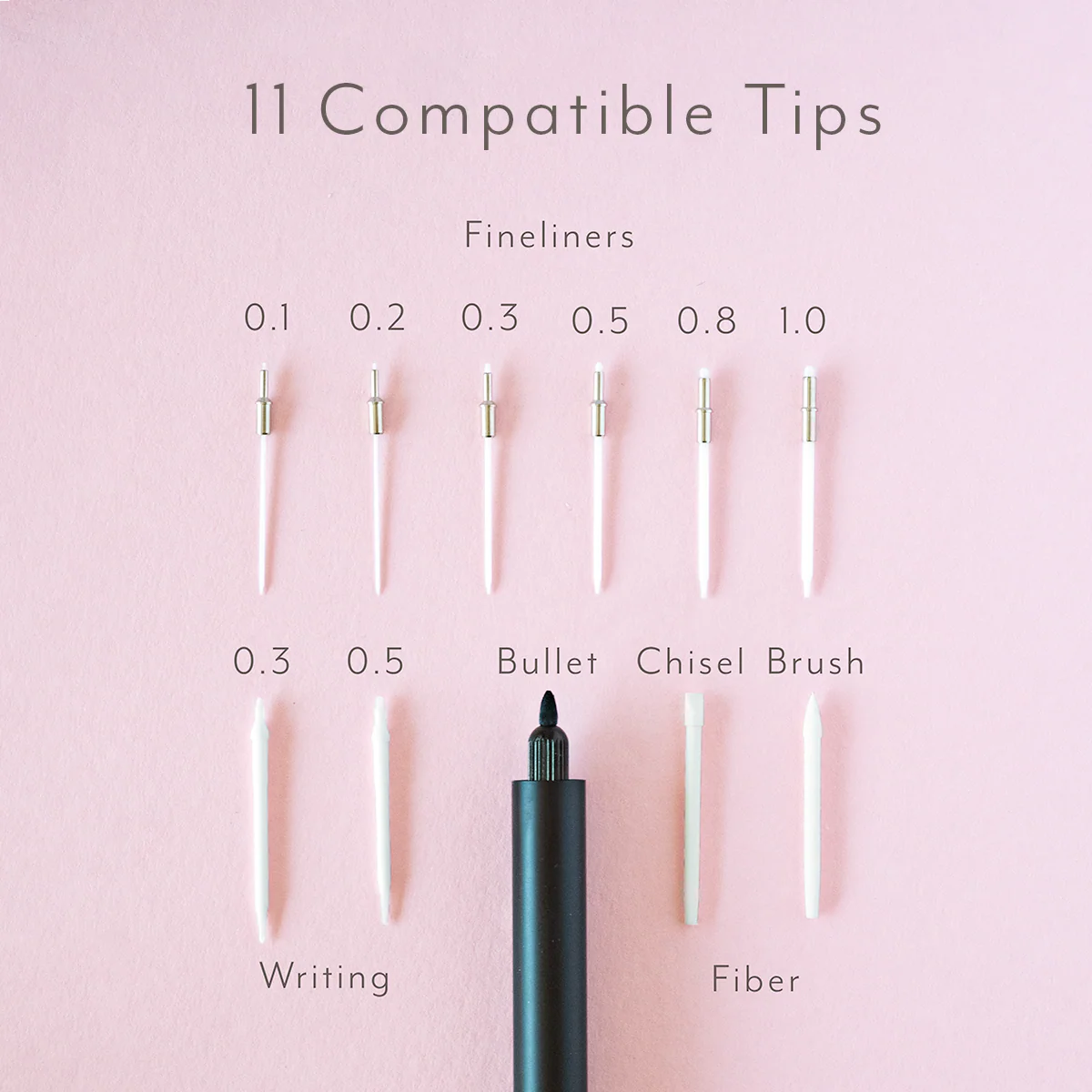 Lumos – Refillable Fineliner Pen | Mini Raspberry