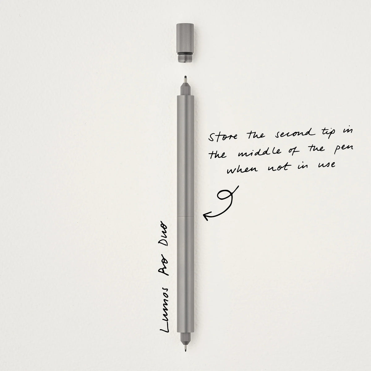 Lumos – Refillable Fineliner Pen | Double Tip Titanium