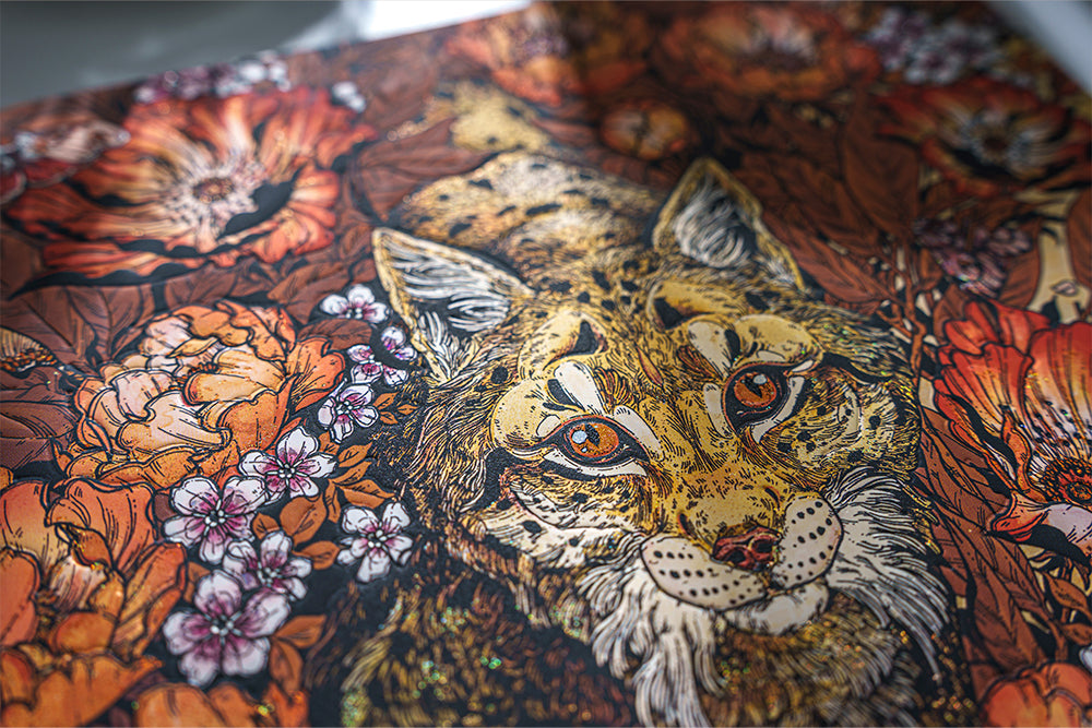 Paperblanks Lynx Rising Cotton Tote Bag – design detail