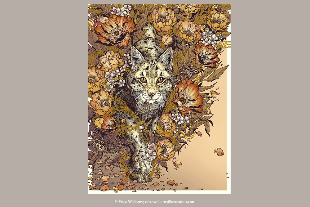 Paperblanks Lynx Rising Bookmark – design detail