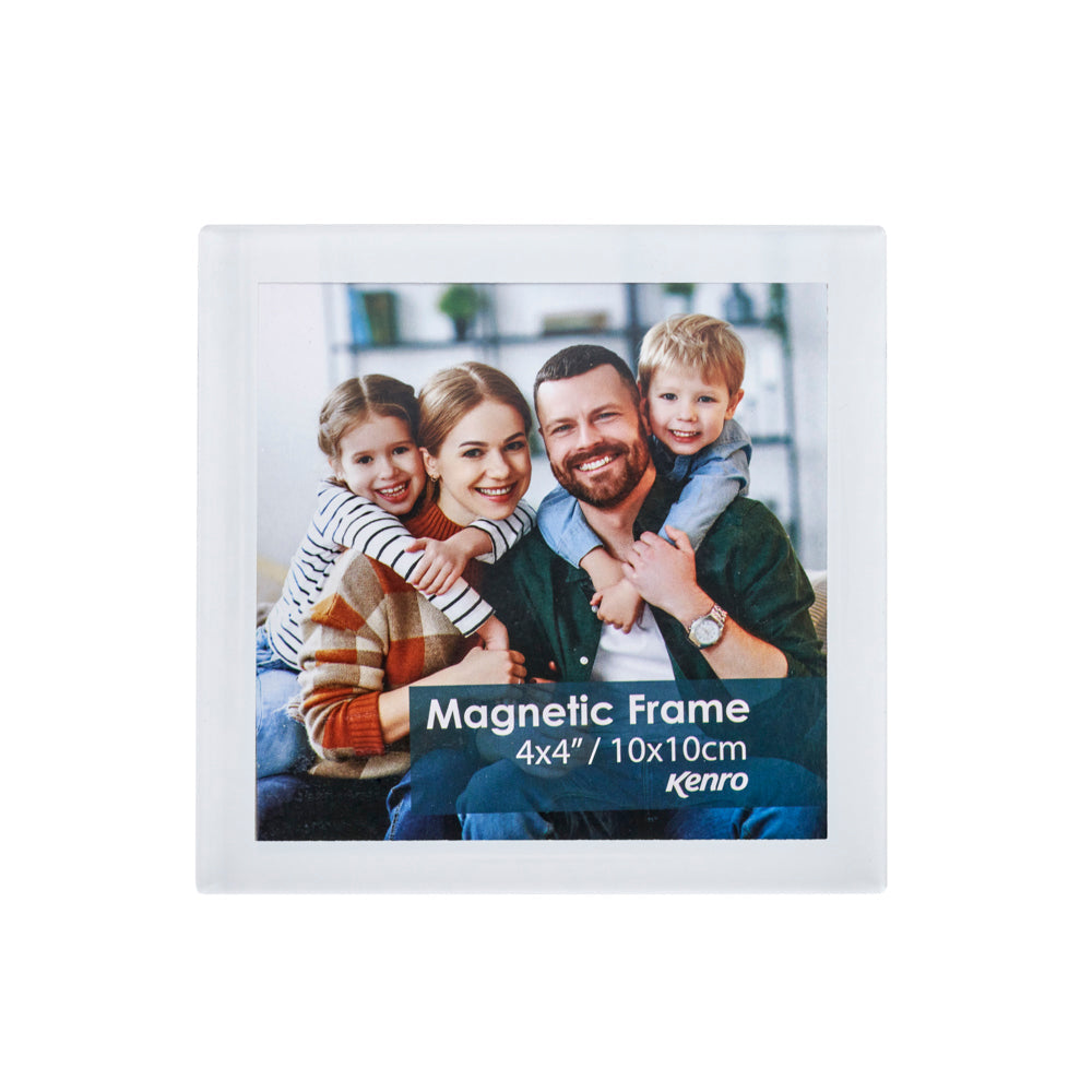 Kenro white magnetic 4x4 photo frame