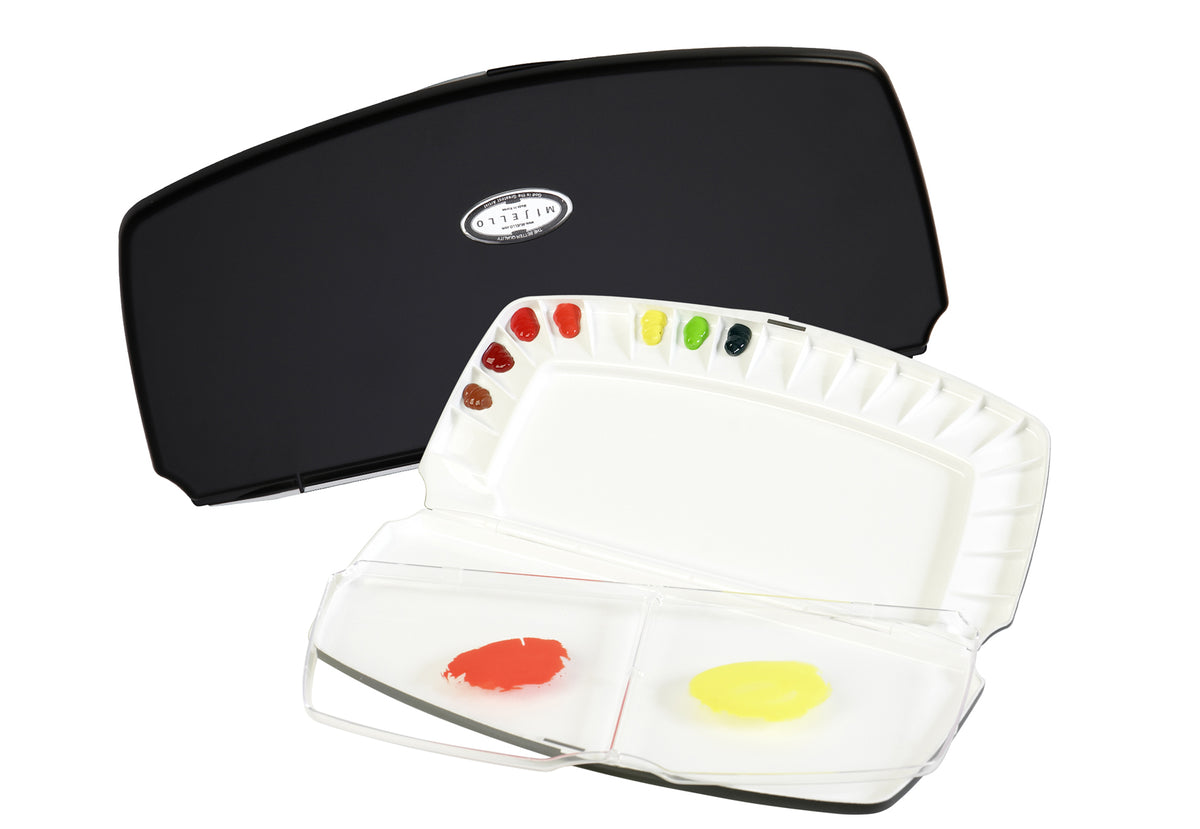 Mijello Fusion 20-Well Folding Palette – Black