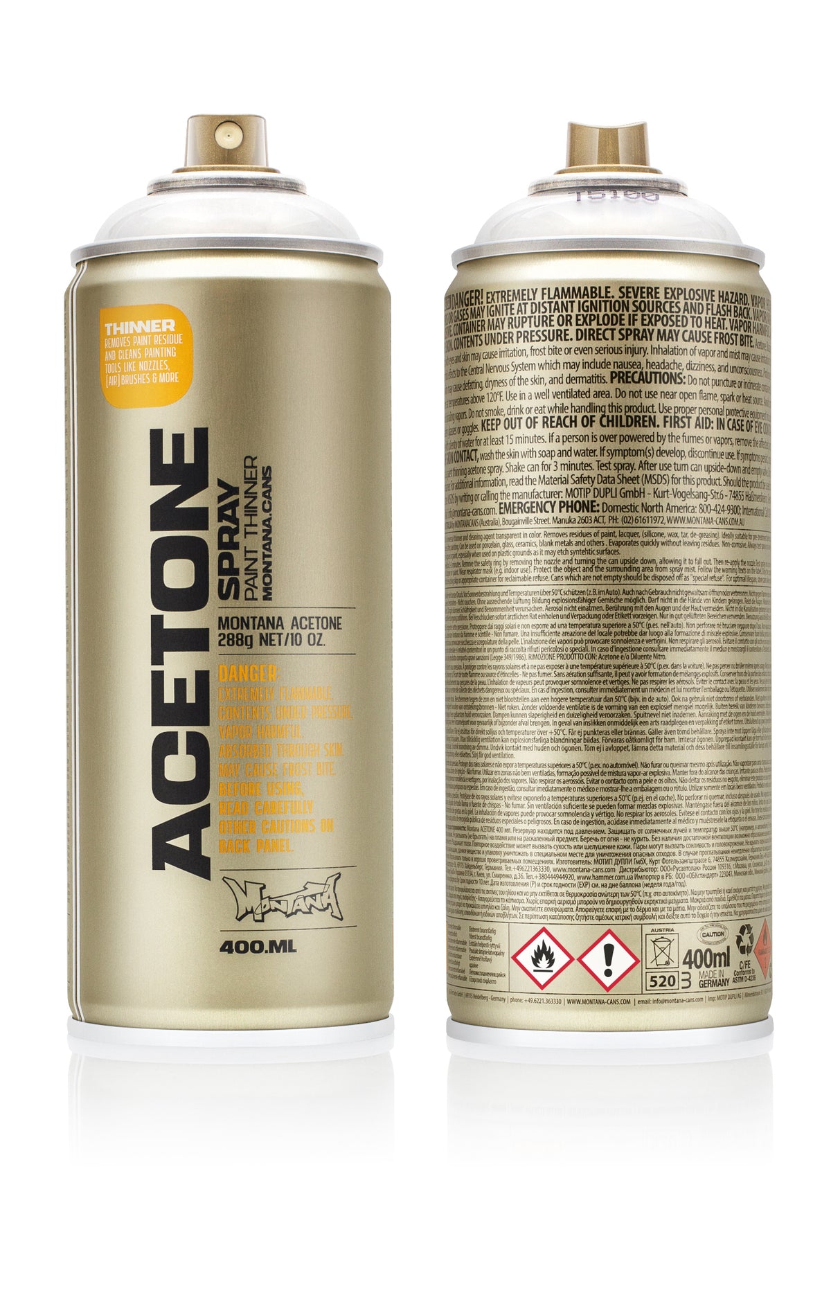 Montana Tech Acetone Spray 400ml – Cap Cleaner (T5100)