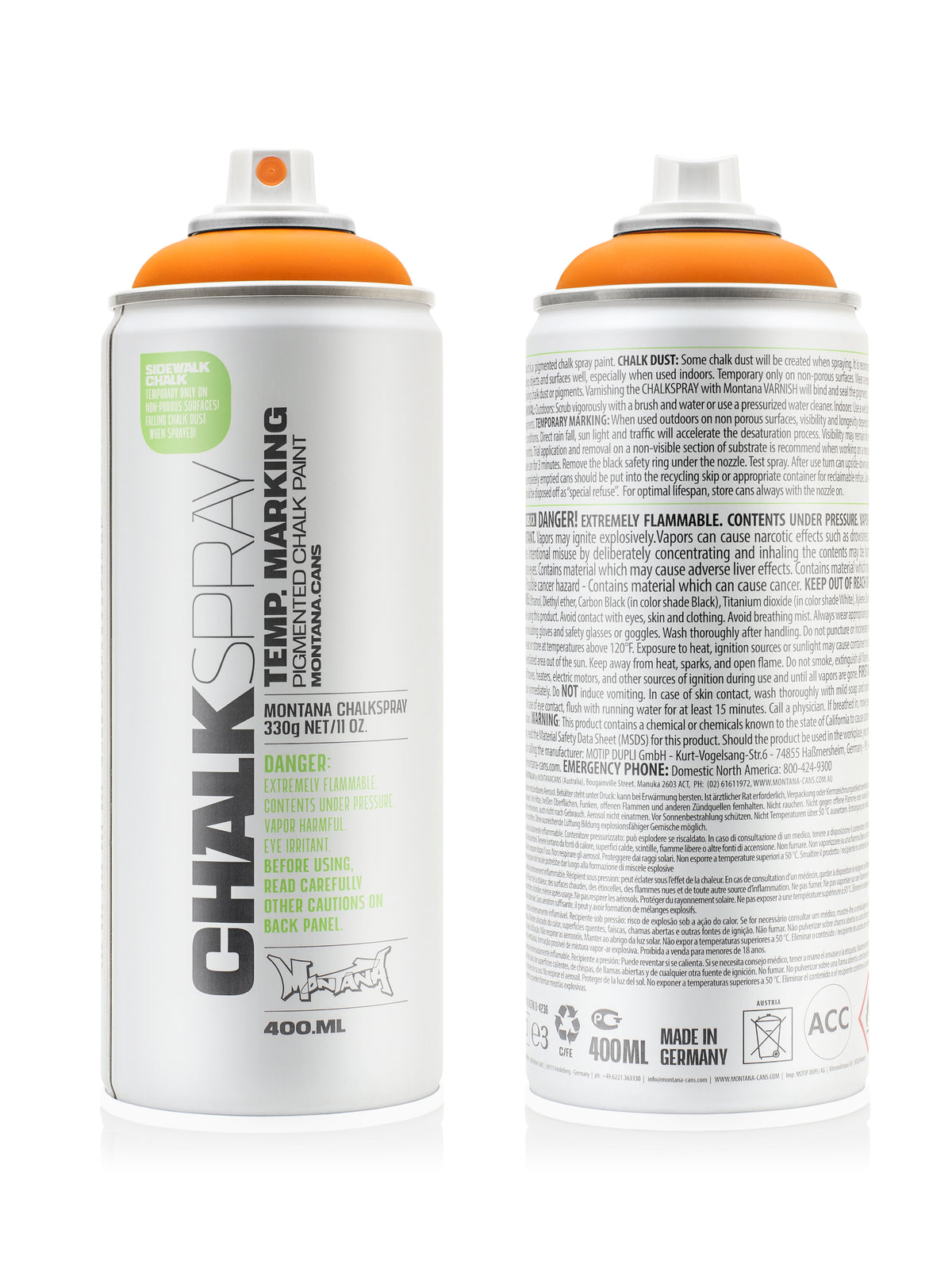 Montana Chalk 400ml Spray Paint – Orange (2010)