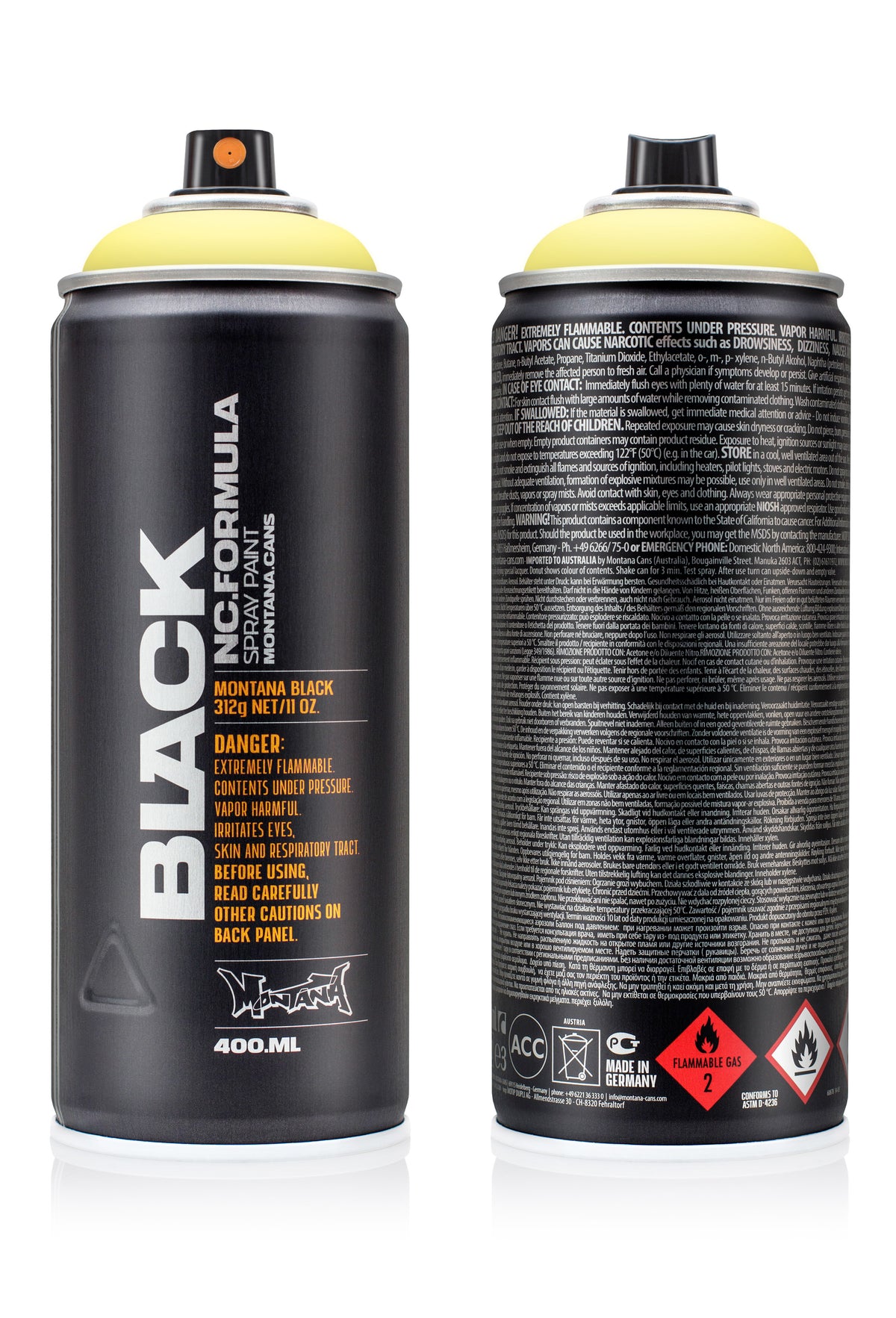 Montana Black 400ml Spray Paint – Easter Yellow (BLK 1010)