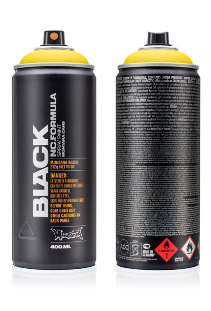 Montana Black 400ml Spray Paint – Kicking Yellow (BLK 1025)