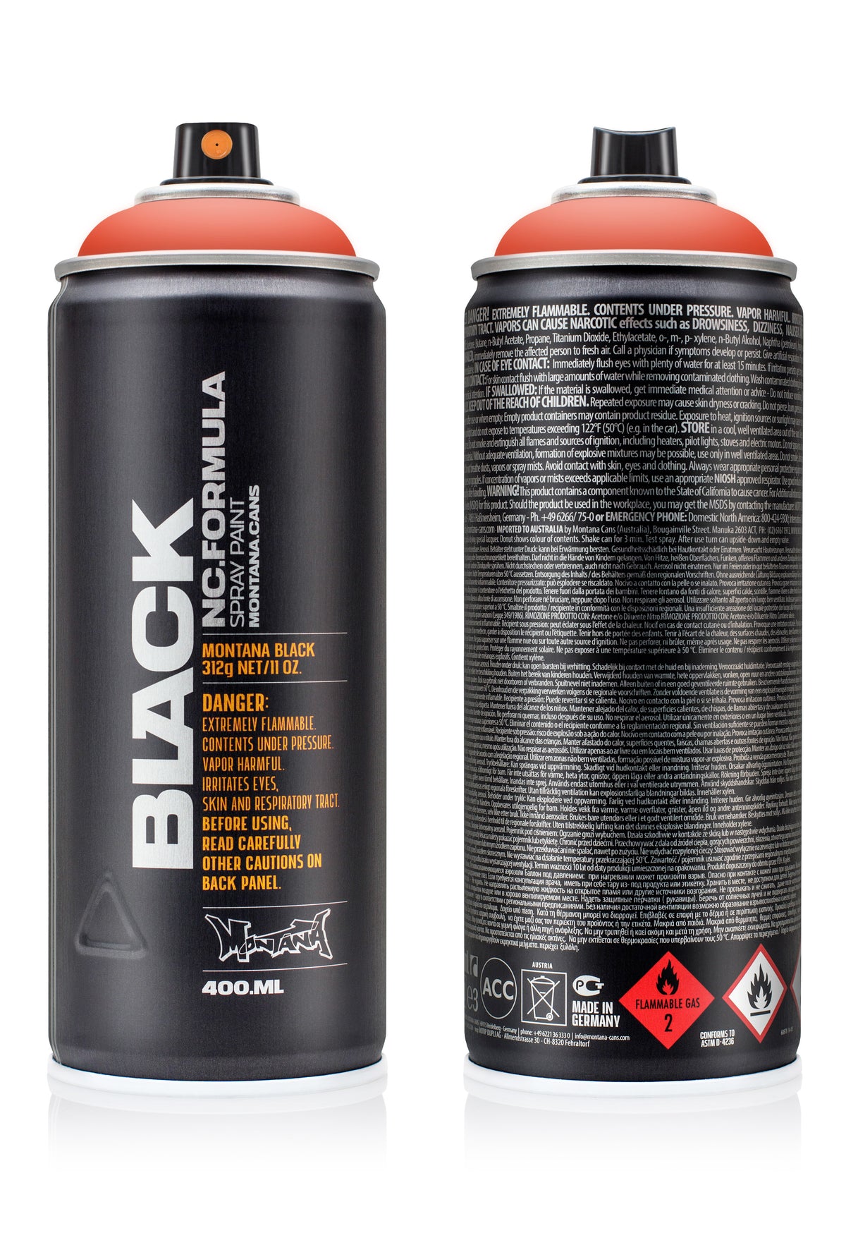 Montana Black 400ml Spray Paint – Infra Red (BLK IN3000)