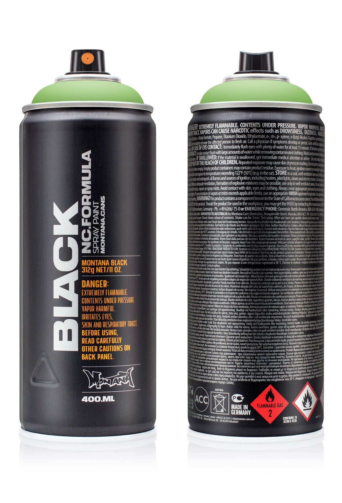 Montana Black 400ml Spray Paint – Infra Green (BLK IN6000)