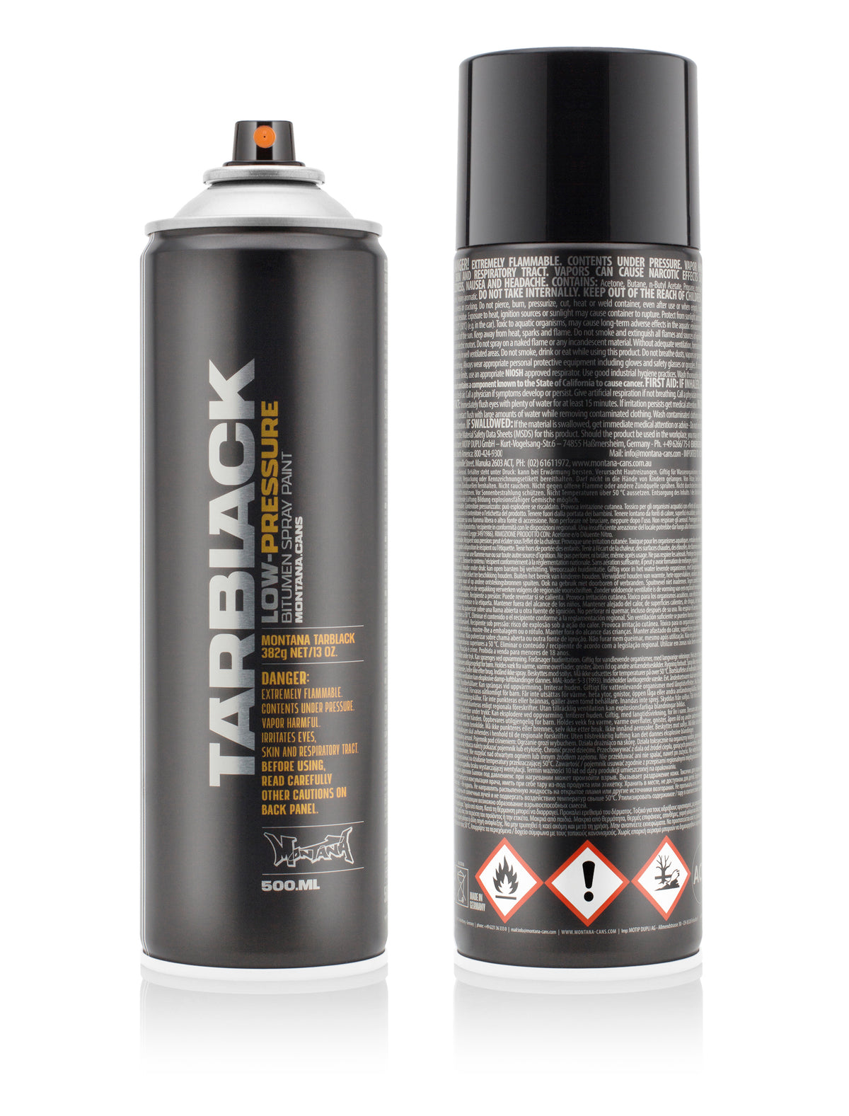 Montana Tarblack 500ml Spray Paint – Low Pressure