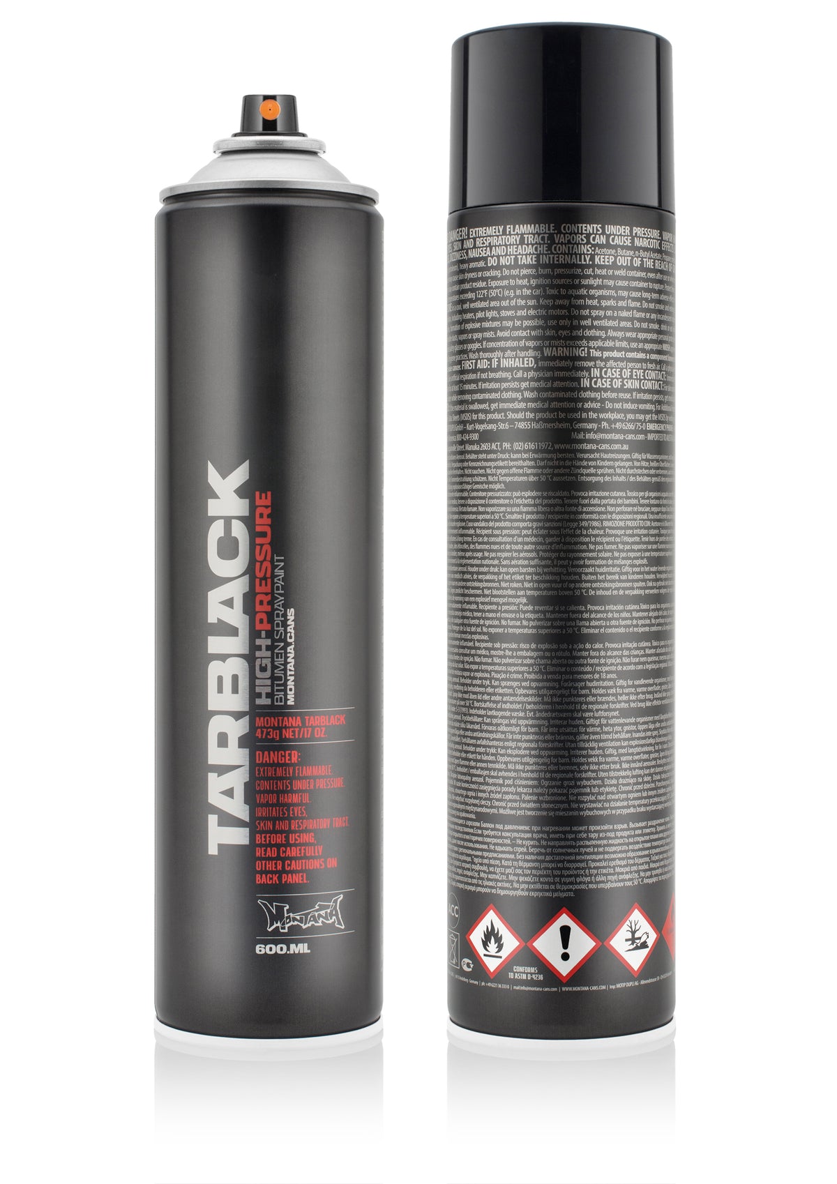 Montana Tarblack 600ml Spray Paint – High Pressure