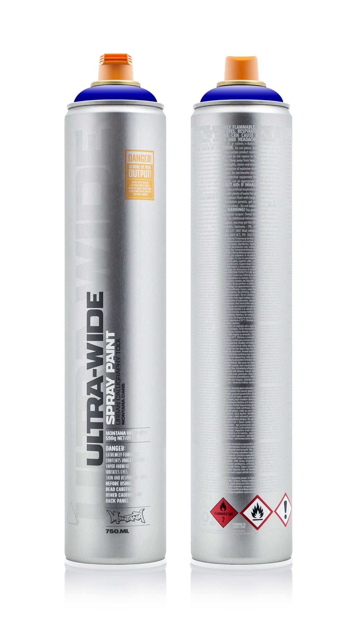 Montana Ultra Wide 750ml Spray Paint – Blue