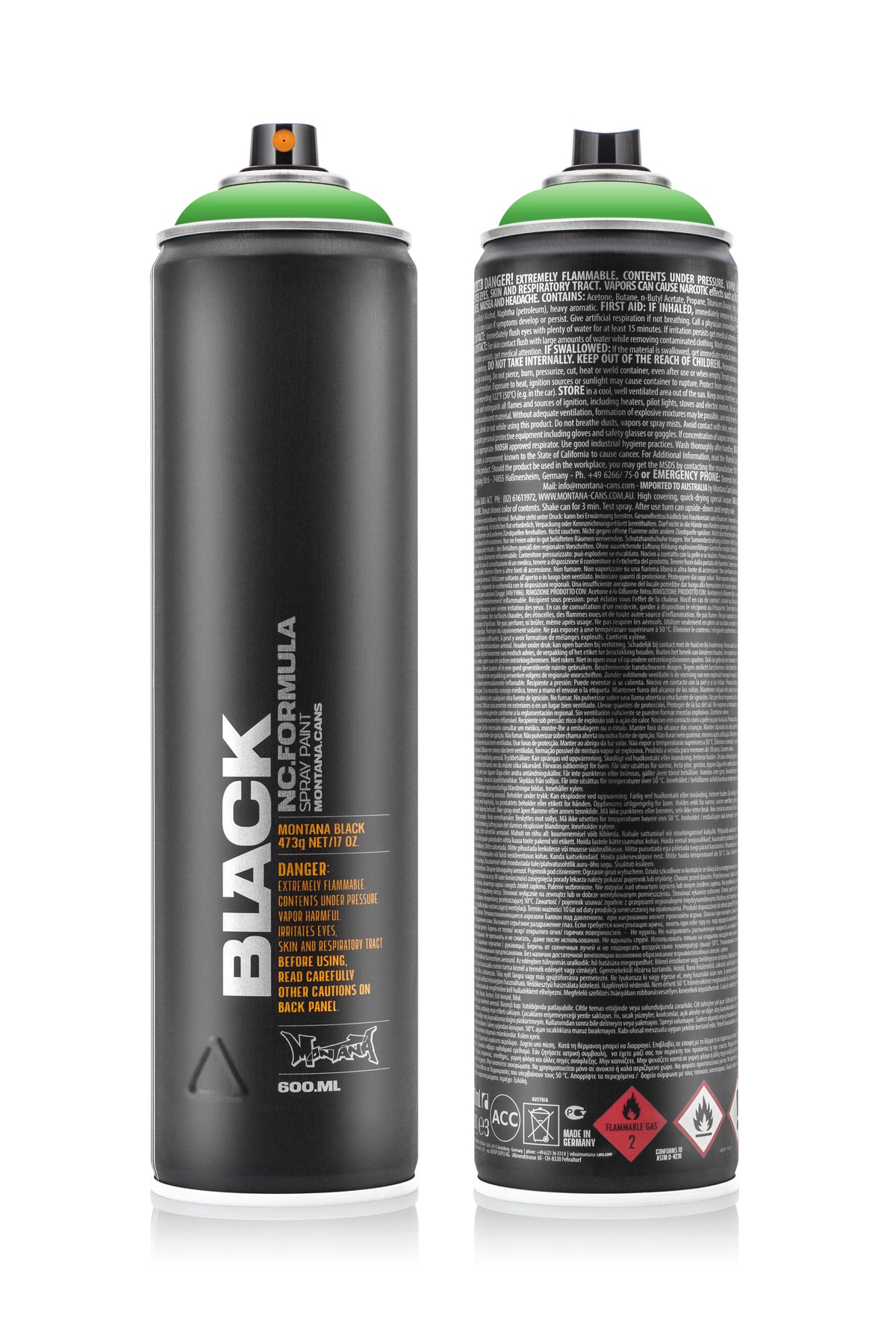 Montana Black 600ml Spray Paint – Power Green (BLK P6000)