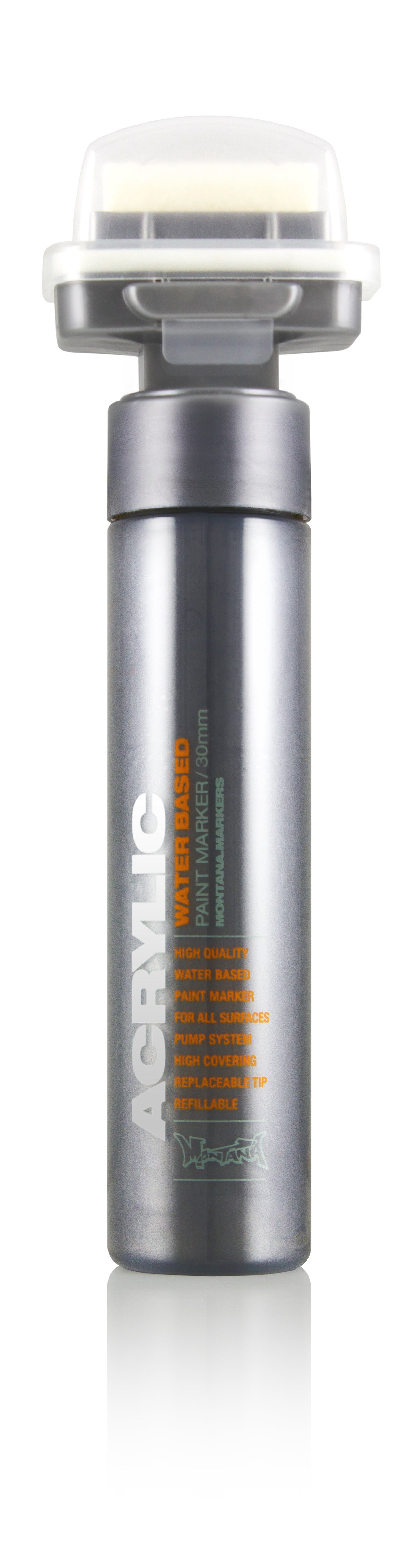 Montana Acrylic Marker 30mm – Silver Matt
