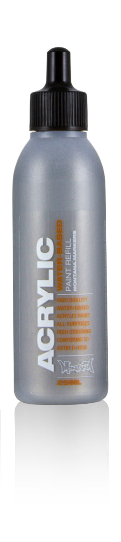 Montana Acrylic Marker Refill 25ml – Silver Matt