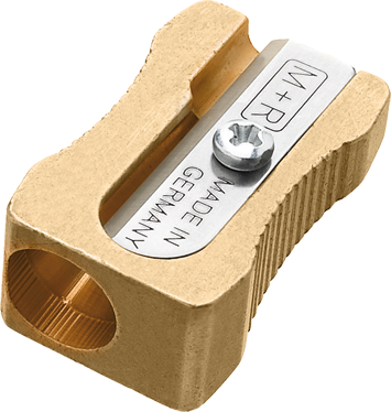 M+R Logos Brass Single-Hole Wedge Sharpener