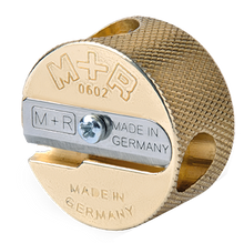 M+R Discos Brass Double-Hole Round Sharpener