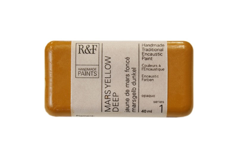 R&F Encaustic Paint 40ml – Mars Yellow Deep