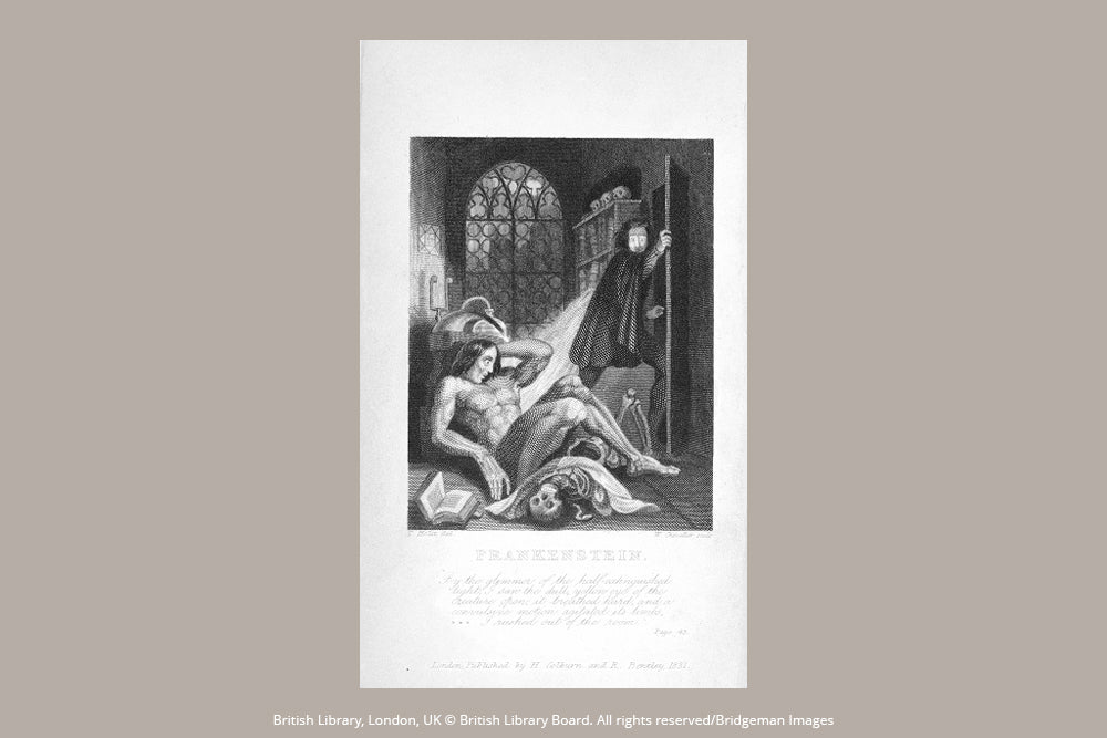Paperblanks Mary Shelley, Frankenstein Ultra Hardback Journal – Lined, 144 Pages – design detail