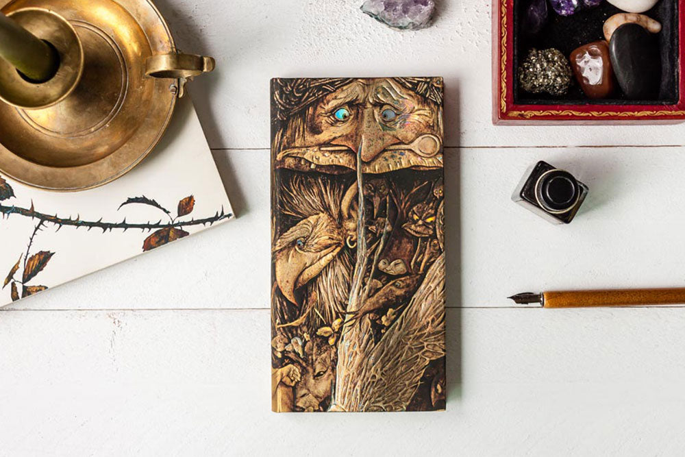 Paperblanks Mischievous Creatures Midi Hardback Journal – Lined, 144 Pages – design detail