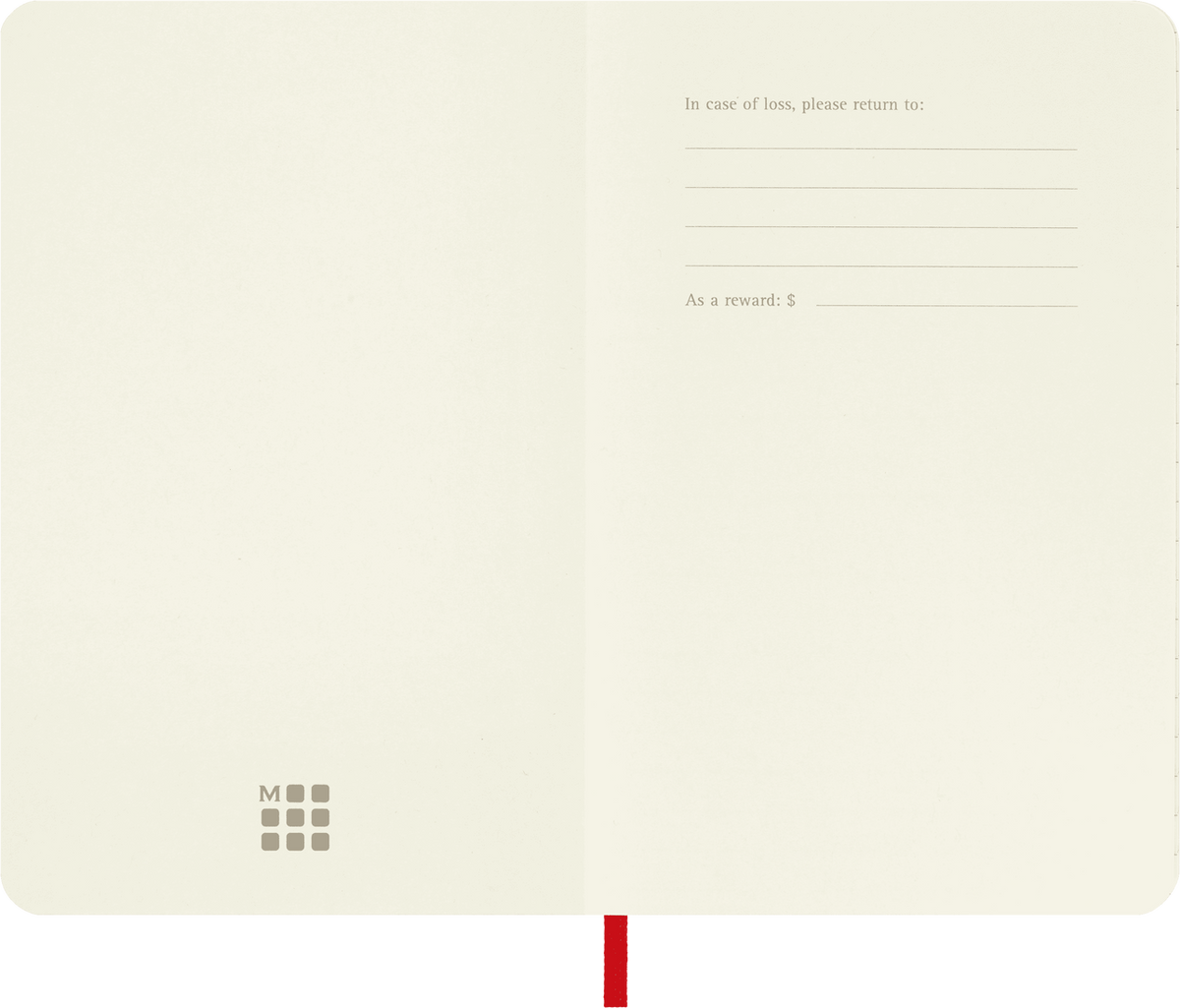 Moleskine Classic Notebook – Pocket, Plain, Soft Cover, Scarlet Red