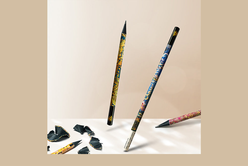 Paperblanks Monet, Water Lilies Pencils – Pack of 4 – design detail