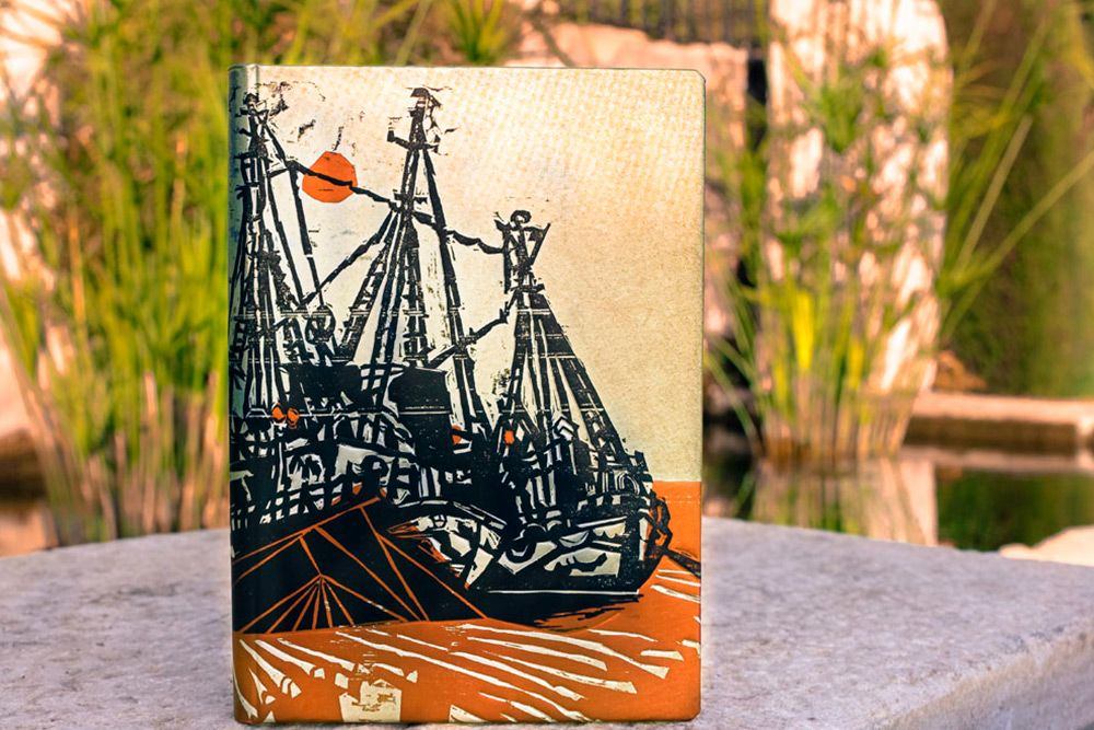 Paperblanks Mooring Midi Hardback Journal – Lined, 144 Pages – design detail