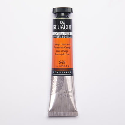Sennelier Artist Gouache 21ml – Fluorescent Orange 648