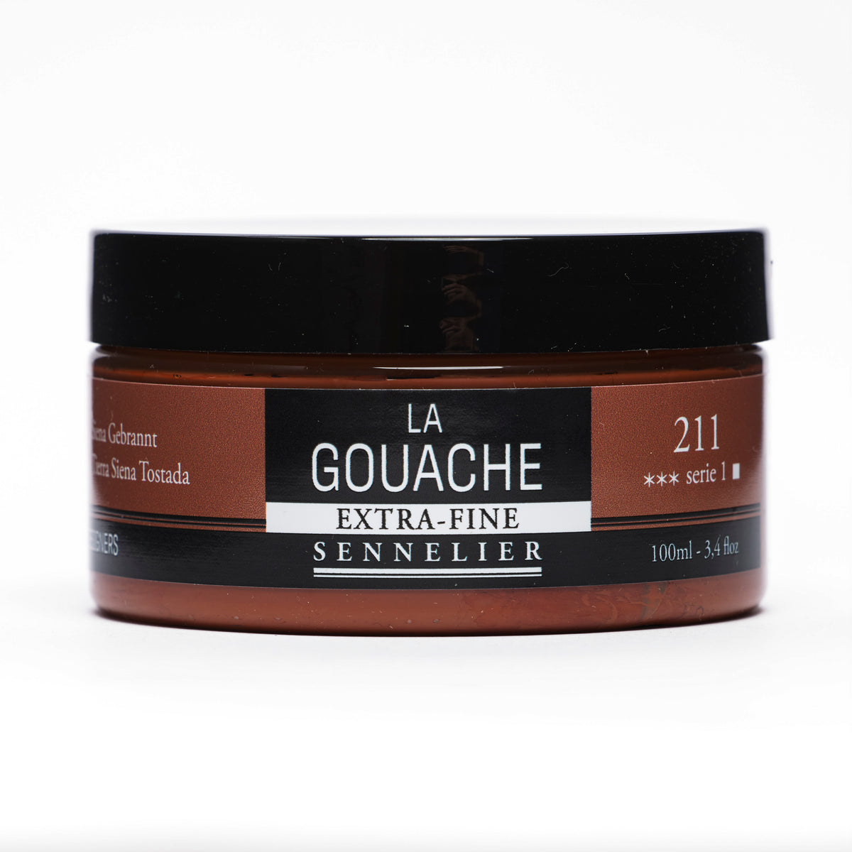 Sennelier Artist Gouache 100ml Pot – Burnt Sienna 211