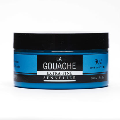 Sennelier Artist Gouache 100ml Pot – Cerulean Blue 302