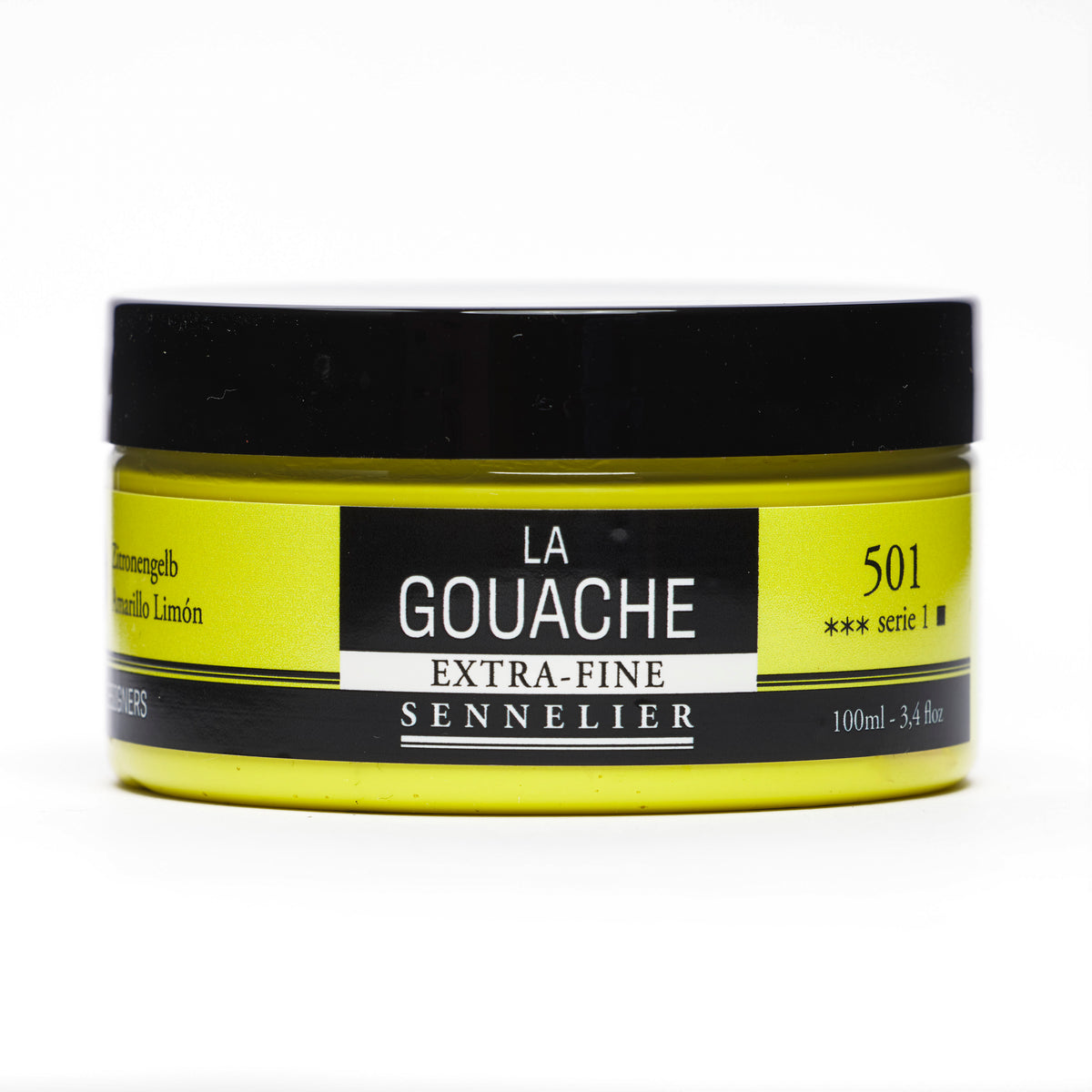 Sennelier Artist Gouache 100ml Pot – Lemon Yellow 501