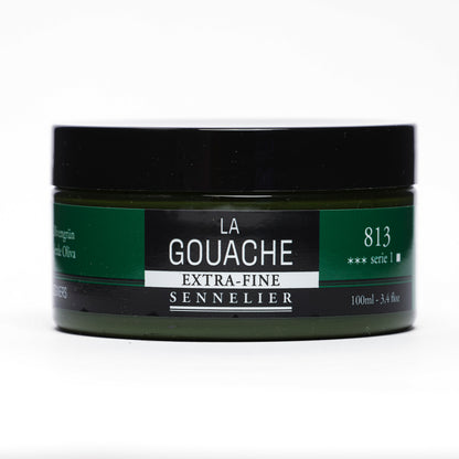 Sennelier Artist Gouache 100ml Pot – Olive Green 813