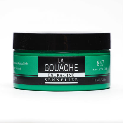 Sennelier Artist Gouache 100ml Pot – Emerald Green 847