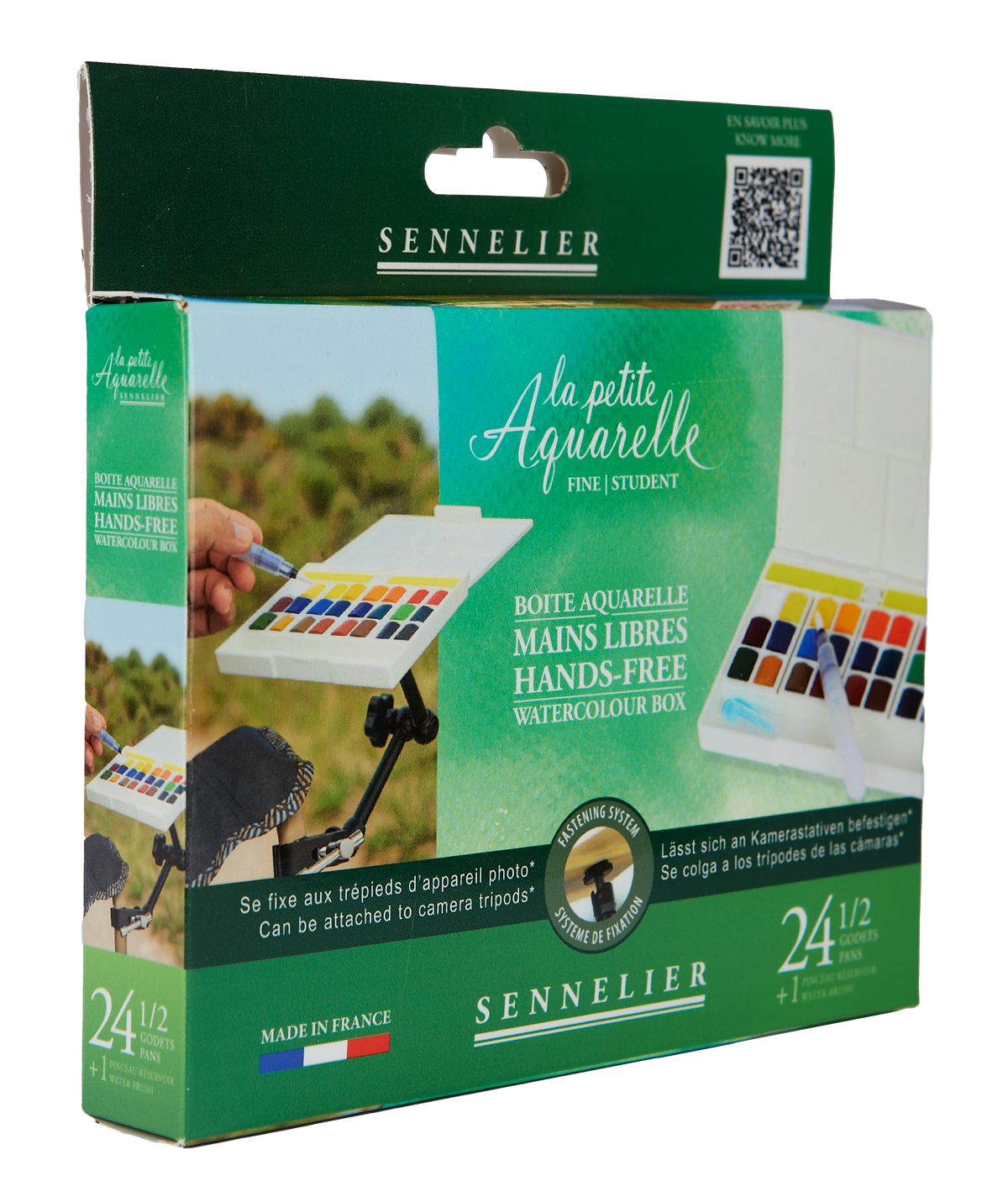 Sennelier La Petite Aquarelle Hands Free Set – 24 Half Pans
