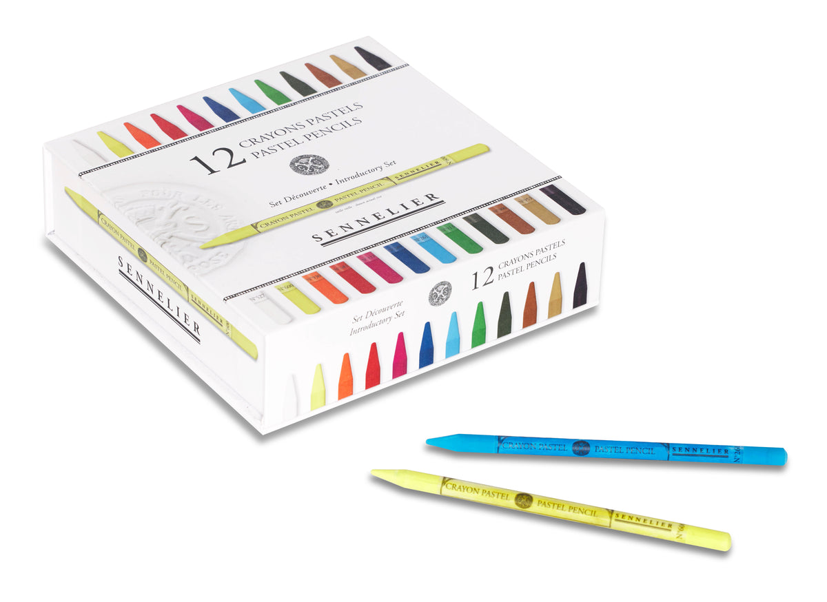 Sennelier Pastel Pencil Set – 12 Assorted with 12 Empty Slots