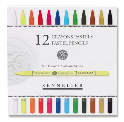 Sennelier Pastel Pencil Set – 12 Assorted with 12 Empty Slots