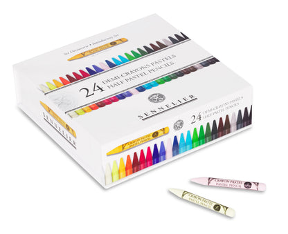 Sennelier Half Pastel Pencil Set – 24 Assorted with 24 Empty Slots