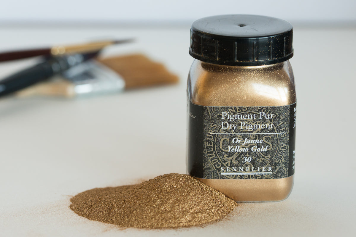 Sennelier Pure Pigment 90g Jar – Yellow Gold 030