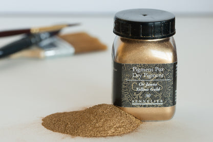 Sennelier Pure Pigment 90g Jar – Yellow Gold 030